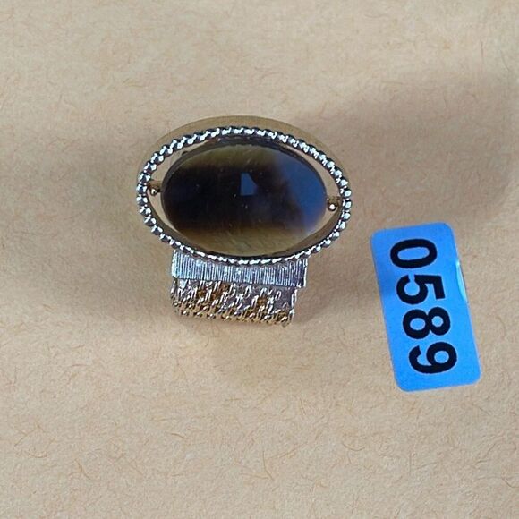 Vintage Tiger eye wrap around cuff links. - Picture 9 of 9